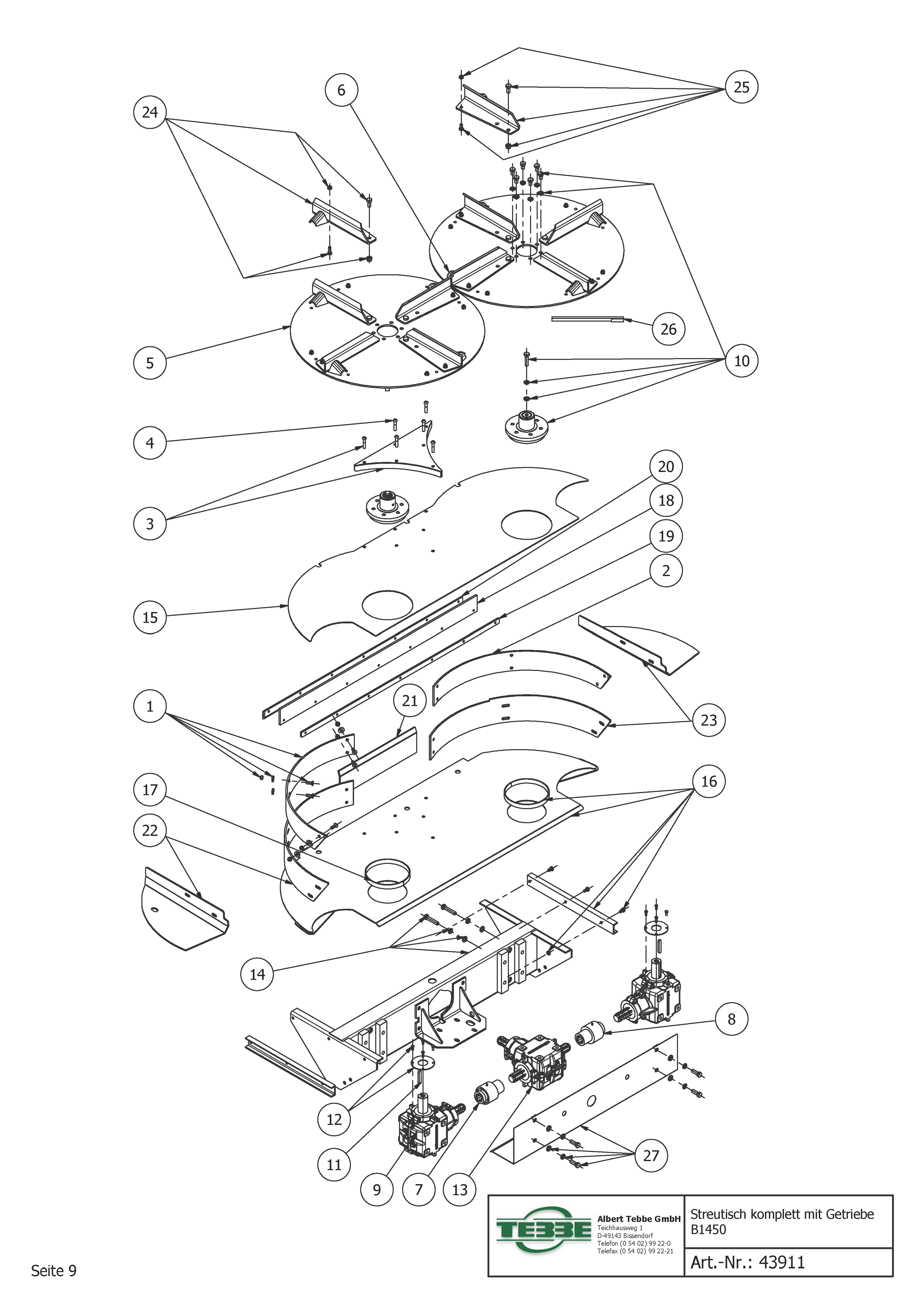 Strooitafel Compleet B1450